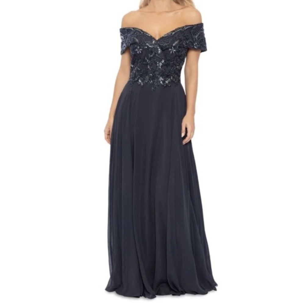 Xscape. Sweetheart Neckline Beaded Gown